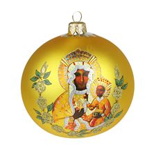 OUR LADY OF CZESTOCHOWA - HAND PAINTED BLOWN GLASS ORNAMENT